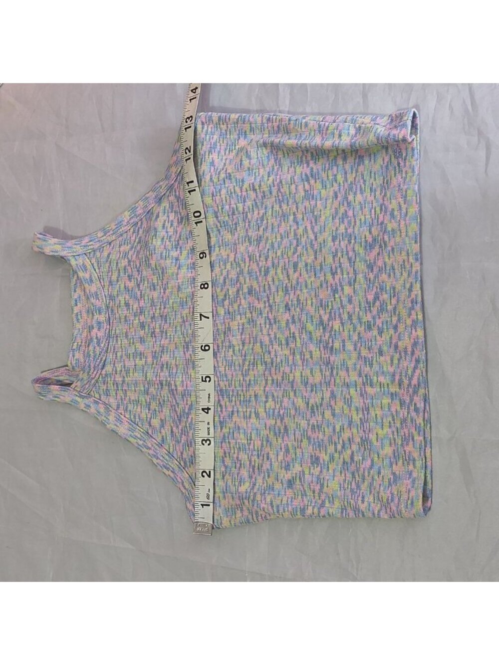 American Eagle Multi Color Ribbed Cropped Tank Size Medium Textured Pattern - Picture 7 of 9